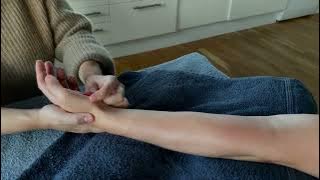 ASMR Hand & Forearm Massage (real person, soft spoken)
