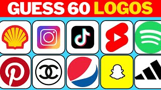 Guess the Logo in 5 Seconds | 60 Famous Logos | Logo Quiz 2024