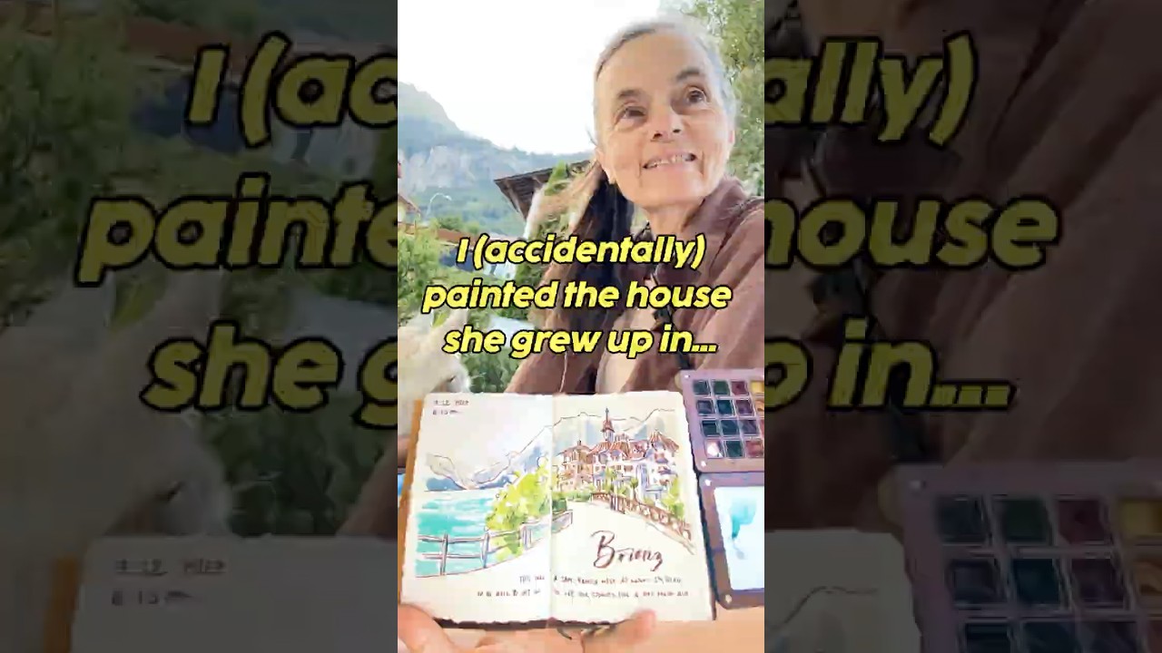 The sweetest encounter on my Swiss sketching trip! #travelsketch #switzerland #urbansketching