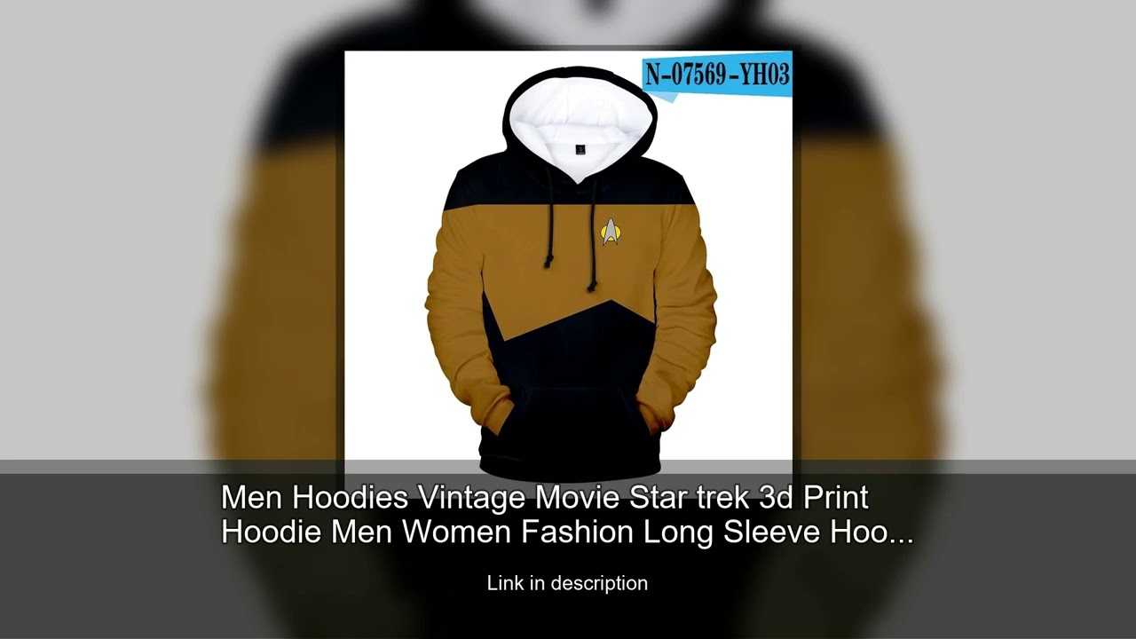 Men Hoodies Vintage Movie Star trek 3d Print Hoodie Men Women Fashion Long Sleeve Hoodie Sweats