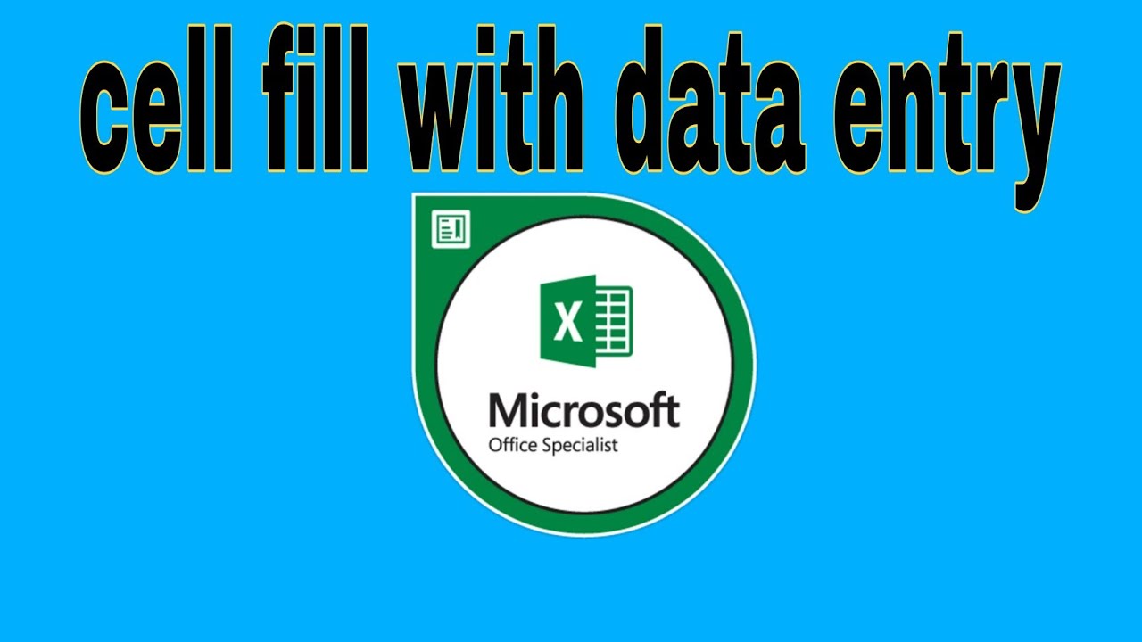 Cells Fill with Data Entry excel - YouTube