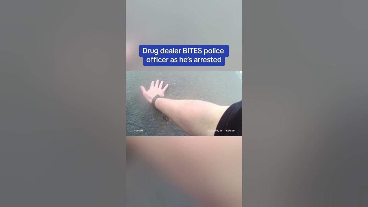 Drug dealer BITES police officer as he gets arrested