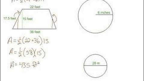 Area of Trapezoids and Circles
