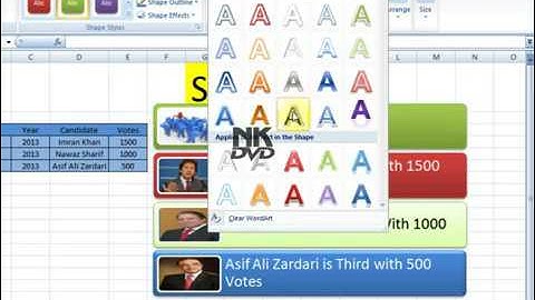 Lesson # 53 The Insert Smart Art Format Microsoft Office Excel 2007 2010 TutorialUrdu & Hindi   YouT