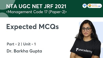 Expected MCQs (Part-2) | NTA UGC NET-JRF 2021 | Management Code-17 | Dr. Barkha Gupta