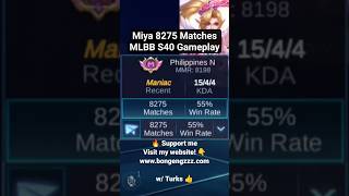 Miya 8275 Matches MLBB S40 Gameplay #mobilelegends #mlbb #mlbbcreator