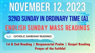 12 November 2023 English Sunday Mass Readings | 32nd Sunday in Ordinary Time (A)