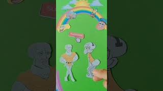 Woww ‼️ Squidward tentacles and friends 😹 funny character change puzzle Spongebob 😂 #shorts #puzzle