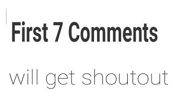 First 7 Comments will get shoutout | 100 Subscribers for a shoutout | AH EDITZ