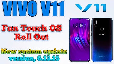 Vovo V11 Fun Touch OS 10 New System Update।।Vivo V11 new system update 2020..../By Technical Prem//
