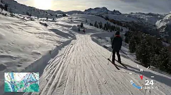 Zermatt 4K POV ski run (Sunnegga, Rothorn - Zermatt)
