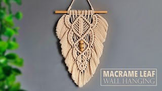 วิธีการทำให้ผนัง MacRame Leaf Hanging | การสอนแขวนผนัง MacRame