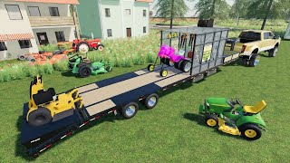 Using our lawn business to mow the towns tall grass | Farming Simulator 19 screenshot 1