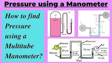 How to calculate Pressure using a Multitube Manometer| Manometer Pressure Problems