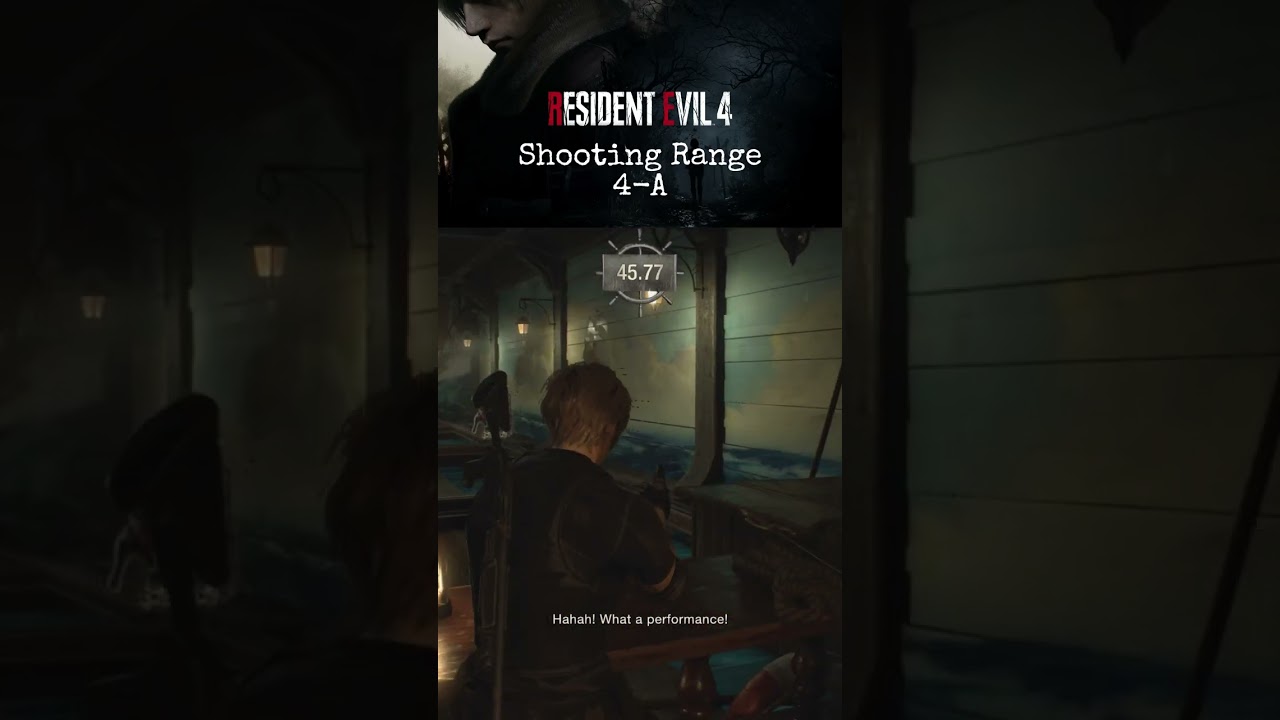 Resident Evil 4 Remake Shooting Range 4-A 100% obtained all skulls 3 Star