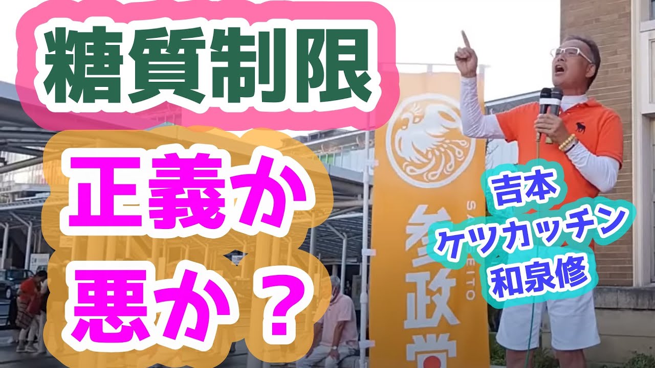 結局、糖質制限は体に良い影響か悪影響か？ 笑い有りの助っ人演説 和泉修 吉本芸人 - YouTube