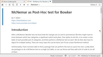 Python - Bowker post-hoc test with McNemar