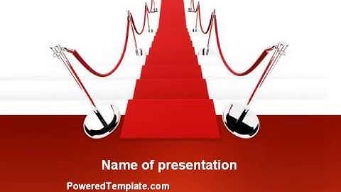 Red Carpet Path PowerPoint Template by PoweredTemplate.com