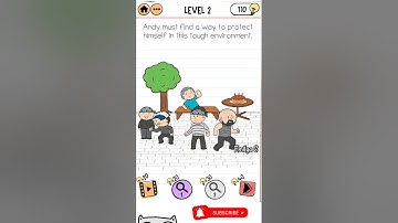 Brain Test 2 : Prison Escape Level 2 Andy must protect himself - Android Ios Gameplay - Riddle Game