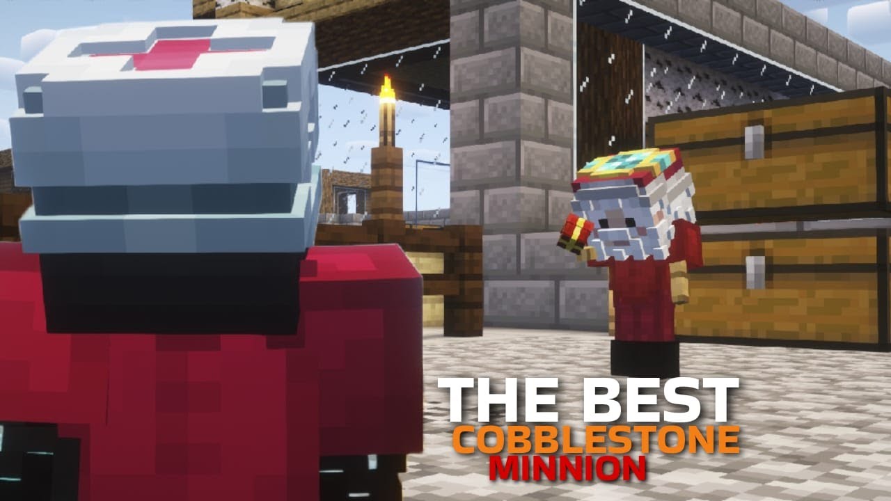 making best cobblestone minion in Hypixel Skylock YouTube