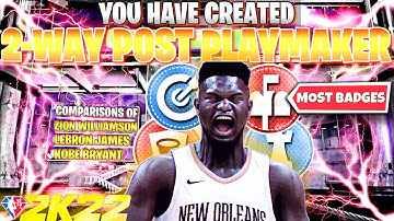 *FIRST EVER 100+ BADGE* 2 WAY POST PLAYMAKER BUILD on NBA 2K22 NEXT GEN! (BEST POST SCORING BUILD!)