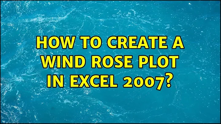 How to create a Wind Rose plot in Excel 2007? (4 Solutions!!)