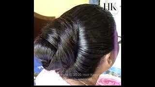 You'll Fall in Love With This MASSIVE Oiled Hair Bun! 🖤 #hair #hairstyle #hairbun #shorts #viral