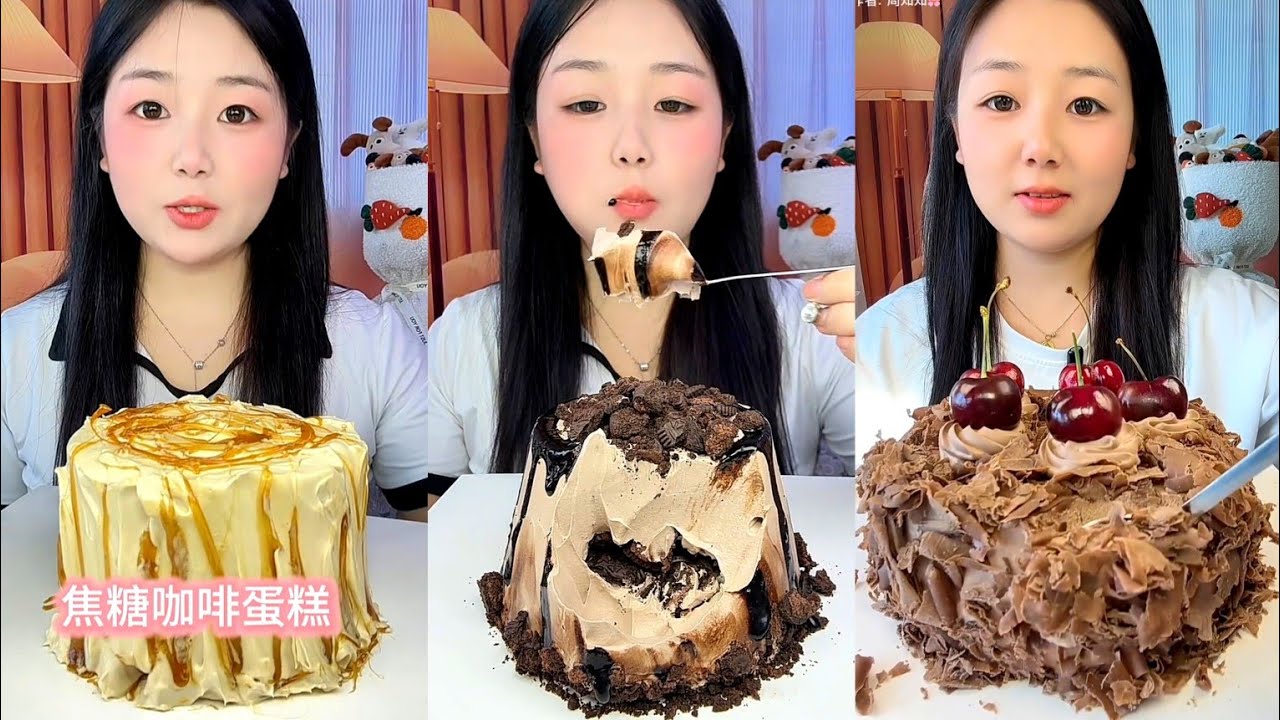 ASMR Food🍰Chocolate Creamy Coffee Cake(Relaxing Sound)🍫☕MUKBANG케이크 먹방 #asmr #chocolate #food #fypage