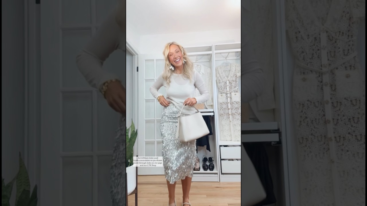 ad. SUMMER 2025 FASHION TREND: sequin skirts styled casually and worn everyday!✨