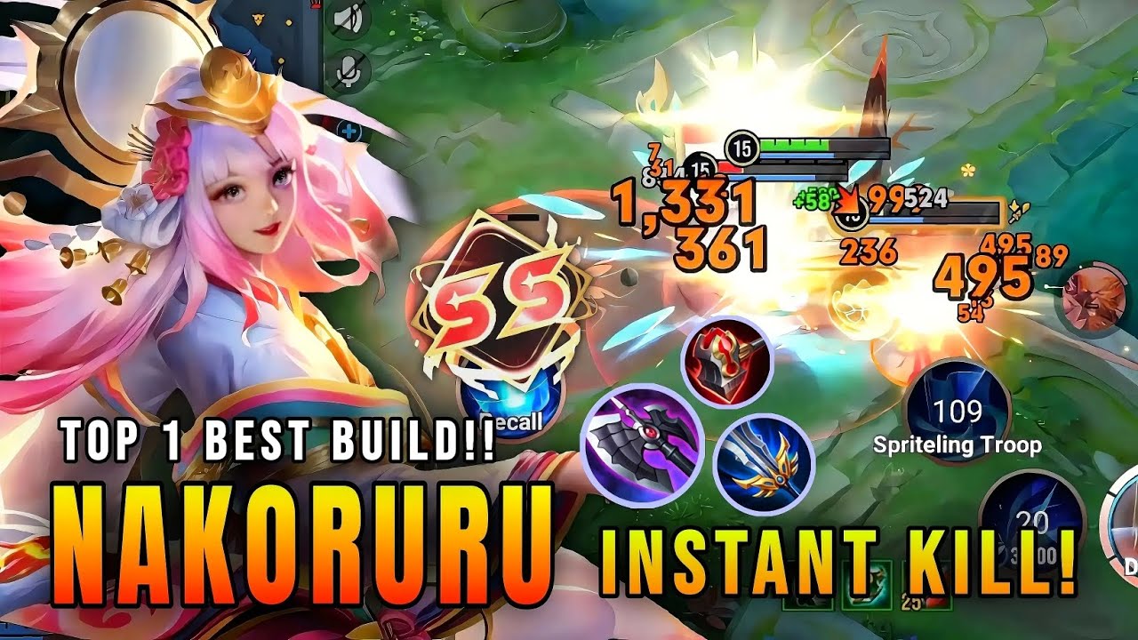 INSTANT KILL!! Powerful Jungler Nakoruru Carry The Game - Top 1 Best Build in Honor of Kings