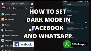 How to set dark mode in facebook | whatsapp | Enable dark theme Any Phone screenshot 3