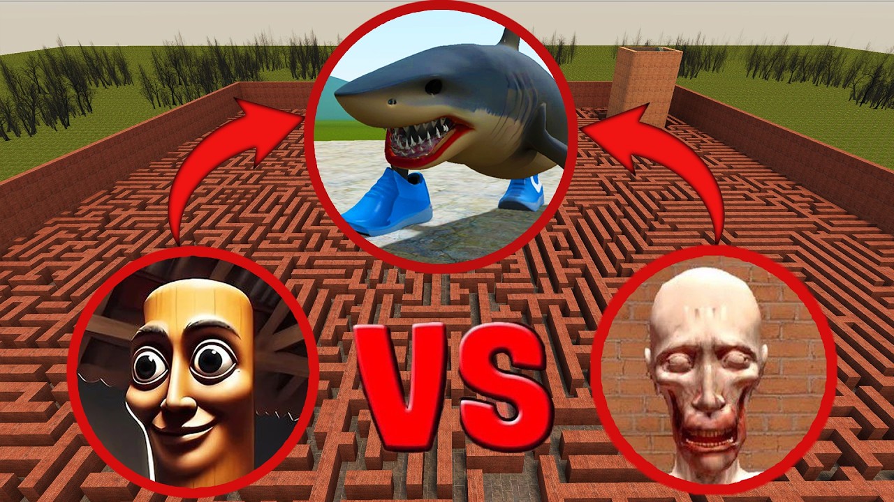 TUNG TUNG SAHUR vs SCP-096 vs TRALALERO TRALALA | Garry's Mod Battle