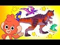 Learn Dinosaurs for Kids | Dinosaur Cartoon videos | t-rex carnotaurus | Club Baboo