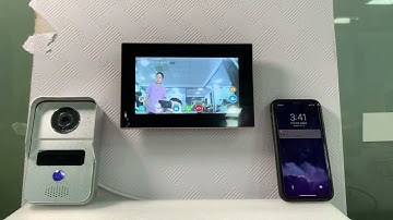 1080p tuya smart video intercom doorbell connects 7 inch touch screen, also working with smart phone