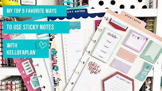 My Top 5 Favorite Ways to Use Sticky Notes