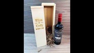 Custom Engraved Wooden Wine Box