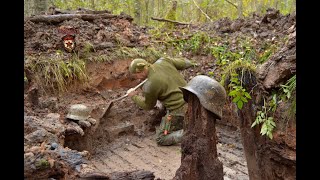 Баня Вермахта под Старой Руссой \ Bath of the Wehrmacht inside the dugout