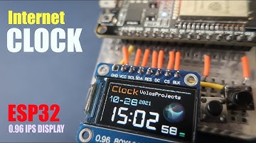 How to use 0.96" 80x160 SPI Display and ESP32 and make Internet clock