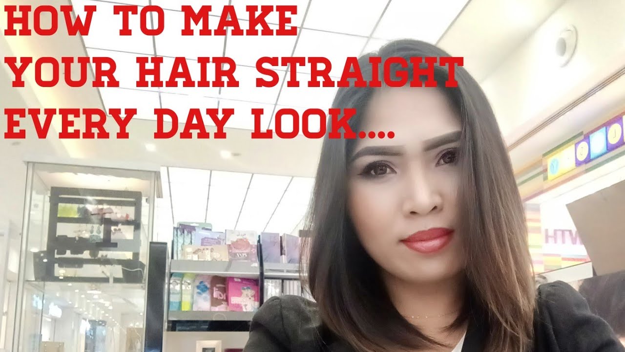 How to make your hair straight every day look... YouTube