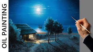 видео: Oil Painting - Full Moon Landscape / Relaxing Art / Морской пейзаж. Уроки рисования. Живопись маслом картинка: Oil Painting - Full Moon Landscape / Relaxing Art / Морской пейзаж. Уроки рисования. Живопись маслом