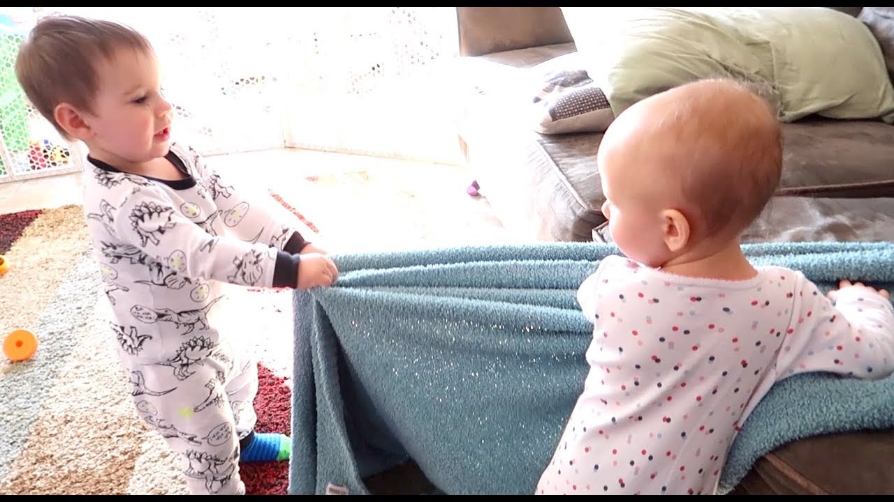 Twins Have a Blanket Battle YouTube