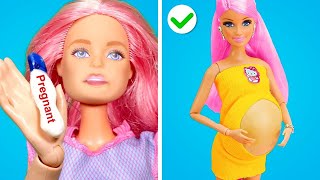 A Barbie Está grávida! TRUQUES PARA BONECAS RICAS vs POBRE || DIYs incríveis por Gotcha! Viral