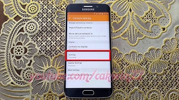 How to Sort contacts by First name, or Last name on Samsung Galaxy S6 or S6 Edge