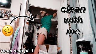 CLEANING OUT / DECLUTTERING MY CLOSET | room redo pt. 1
