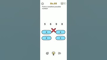 #shorts Brain out 🧠 Day 20 level 93(Form a smallest possible number)🧐 like & subscribe