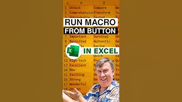 Excel - How to Run a Macro From a Button in the Excel Grid #excelfansonly