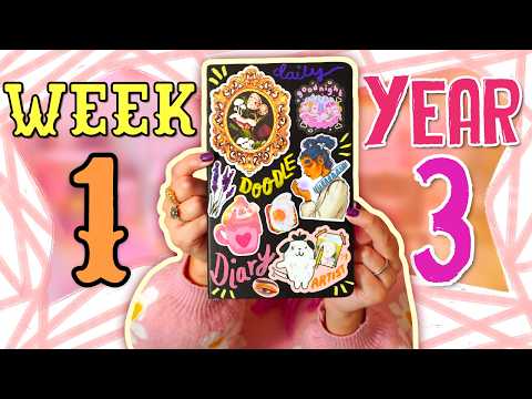 Kickstarting a New Daily Doodle Diary with Acrylic Markers *How is it year 3 already?*