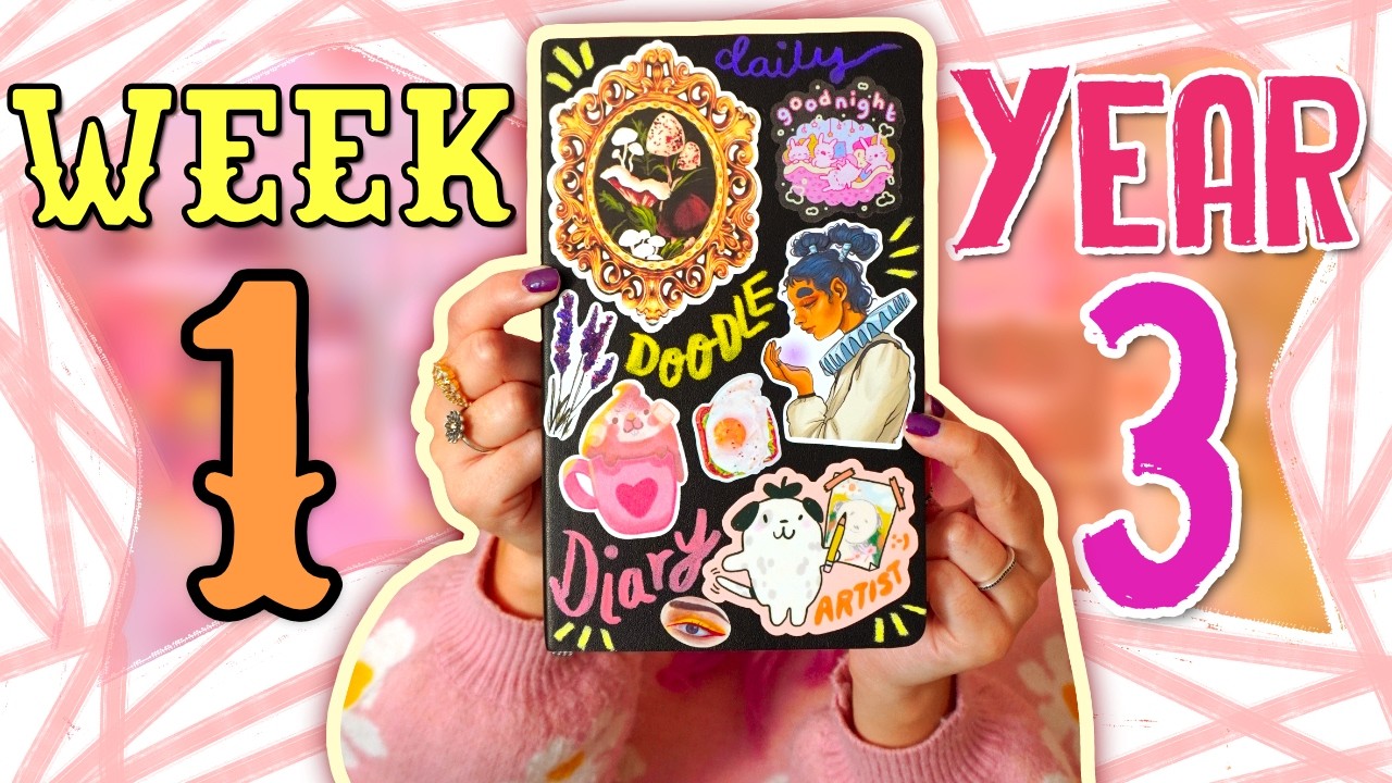 Начинаю вести новый ежедневный дневник рисунков акриловыми маркерами. *Как уже третий год?*