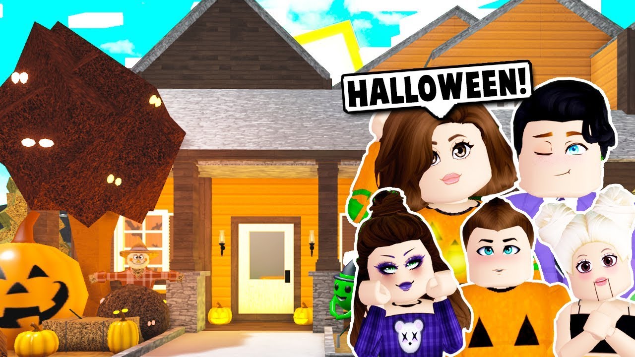 Decorating My Family House For Halloween On Bloxburg Roblox - roblox decorating my halloween mansion bloxburg youtube