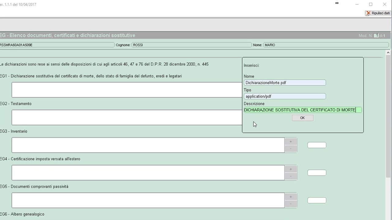 4 Inserire Documenti E Certificati Successione Con Successioni On Line